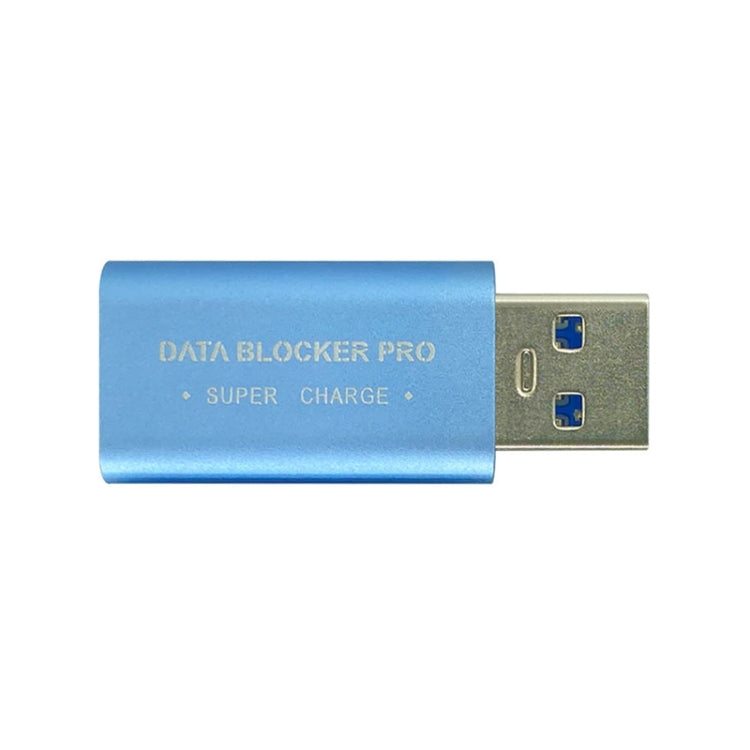 GE06 USB Data Blocker Fast Charging Connector(Blue) - Converter & Adapter by buy2fix | Online Shopping UK | buy2fix