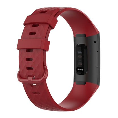 Color Buckle TPU Wrist Strap Watch Band for Fitbit Charge 4 / Charge 3 / Charge 3 SE, Size: L(Red) - Watch Bands by buy2fix | Online Shopping UK | buy2fix