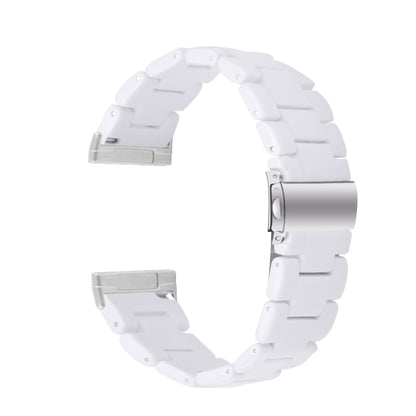 For Fitbit Versa 3 / Sense Universal Resin Watch Band(White) - Watch Bands by buy2fix | Online Shopping UK | buy2fix