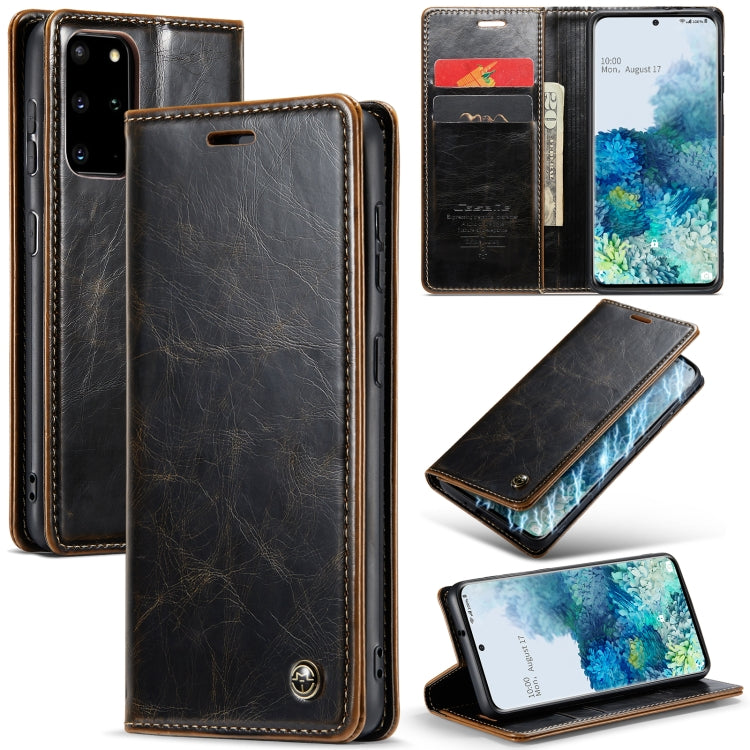 For Samsung Galaxy S20+ CaseMe 003 Crazy Horse Texture Leather Phone Case(Coffee) - Galaxy Phone Cases by CaseMe | Online Shopping UK | buy2fix