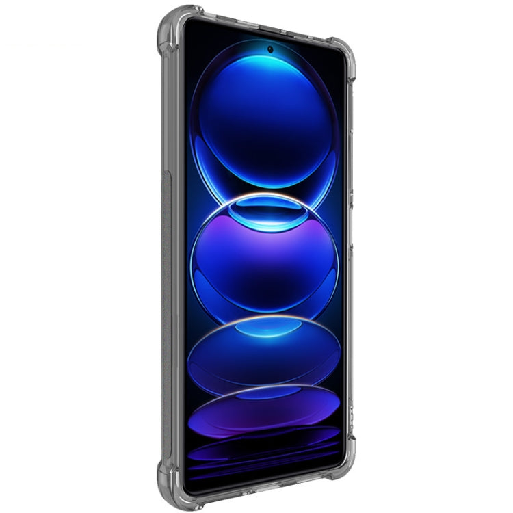 For Xiaomi Redmi Note 12 Pro+ 5G China/Indian imak Shockproof Airbag TPU Phone Case(Transparent Black) - Xiaomi Cases by imak | Online Shopping UK | buy2fix