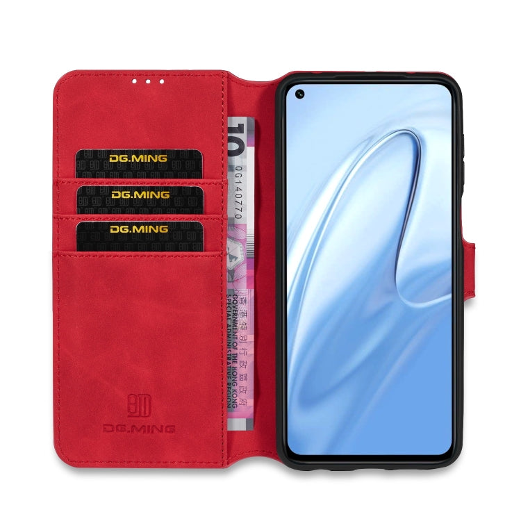 For Xiaomi Redmi Note 9S DG.MING Retro Oil Side Horizontal Flip Case with Holder & Card Slots & Wallet(Red) - Xiaomi Cases by DG.MING | Online Shopping UK | buy2fix