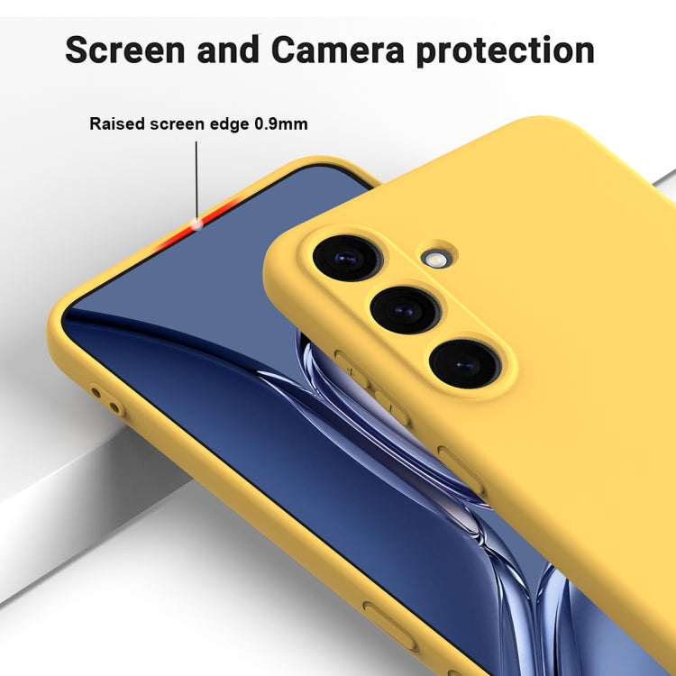 For Samsung Galaxy S25 5G Color Liquid Silicone Phone Case(Yellow) - Galaxy S25 5G Cases by buy2fix | Online Shopping UK | buy2fix