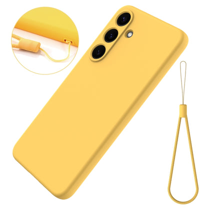 For Samsung Galaxy S25 5G Color Liquid Silicone Phone Case(Yellow) - Galaxy S25 5G Cases by buy2fix | Online Shopping UK | buy2fix