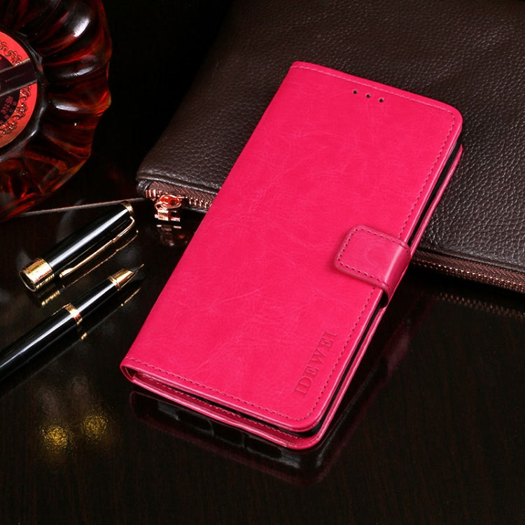 For Blackview A60 idewei Crazy Horse Texture Horizontal Flip Leather Case with Holder & Card Slots & Wallet(Rose Red) - More Brand by idewei | Online Shopping UK | buy2fix