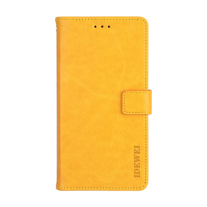 For Doogee X70 idewei  Crazy Horse Texture Horizontal Flip Leather Case with Holder & Card Slots & Wallet(Yellow) - More Brand by idewei | Online Shopping UK | buy2fix