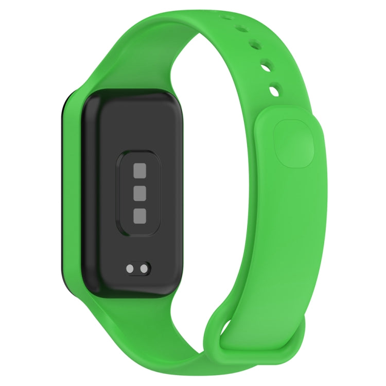 For Redmi Band 2 Solid Color Silicone Integrated Watch Band(Green) - Watch Bands by buy2fix | Online Shopping UK | buy2fix