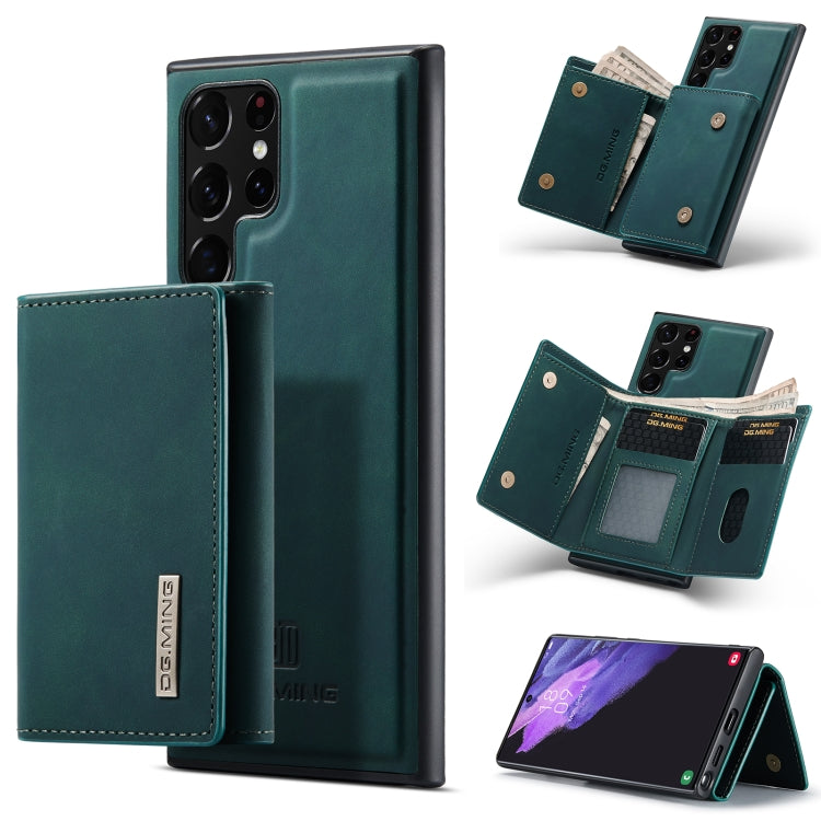 For Samsung Galaxy S23 Ultra 5G DG.MING M1 Series 3-Fold Multi Card Wallet  Phone Case(Green) - Galaxy S23 Ultra 5G Cases by DG.MING | Online Shopping UK | buy2fix