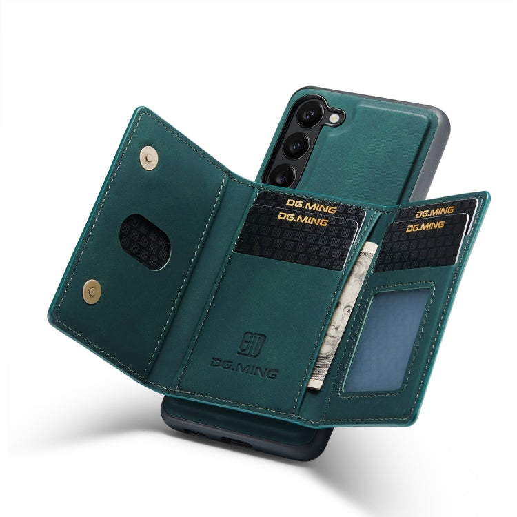 For Samsung Galaxy S23+ 5G DG.MING M2 Series 3-Fold Multi Card Bag + Phone Case(Green) - Galaxy S23+ 5G Cases by DG.MING | Online Shopping UK | buy2fix