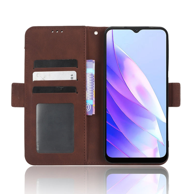 For Blackview A52 Skin Feel Calf Texture Card Slots Leather Phone Case(Brown) - More Brand by buy2fix | Online Shopping UK | buy2fix
