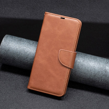 For Xiaomi Redmi K70 / K70 Pro Lambskin Texture Pure Color Flip Leather Phone Case(Brown) - K70 Pro Cases by buy2fix | Online Shopping UK | buy2fix