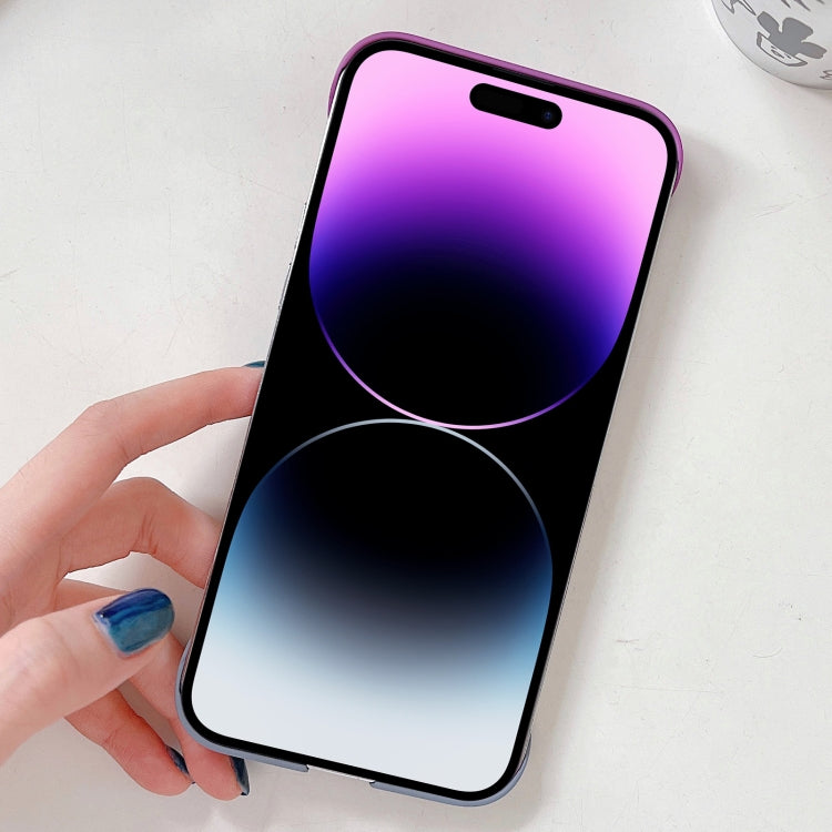 For iPhone 11 Frameless Skin Feel Gradient Phone Case(Blue + Black) - iPhone 11 Cases by buy2fix | Online Shopping UK | buy2fix