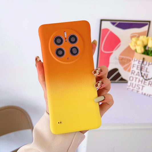 For Huawei P40 Pro Frameless Skin Feel Gradient Phone Case(Orange Yellow) - Huawei Cases by buy2fix | Online Shopping UK | buy2fix