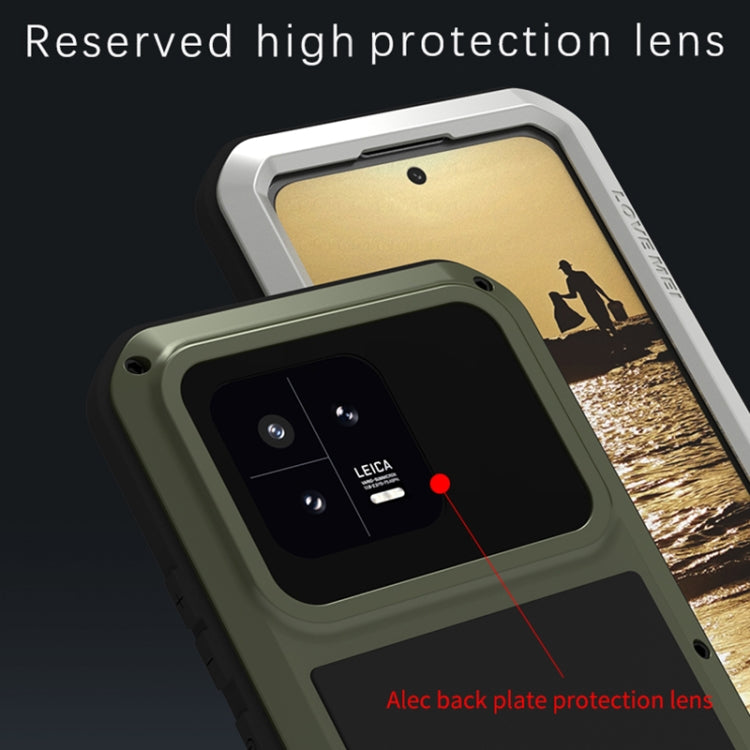 For Xiaomi 13 LOVE MEI Metal Shockproof Life Waterproof Dustproof Phone Case(Black) - 13 Cases by LOVE MEI | Online Shopping UK | buy2fix