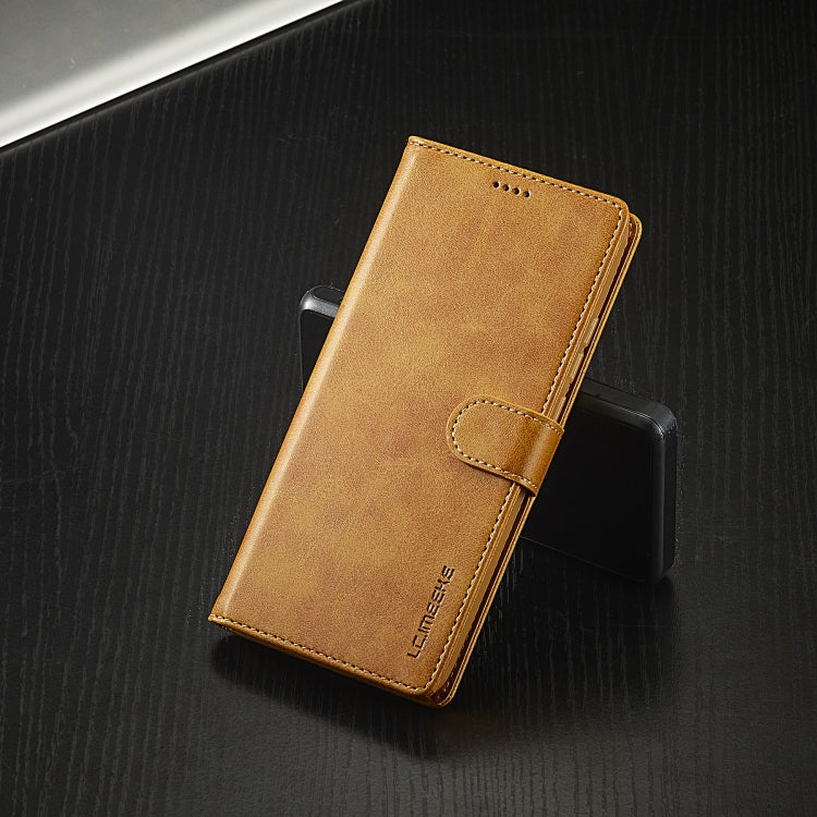 For Xiaomi Redmi Note 13 5G LC.IMEEKE Calf Texture Leather Phone Case(Brown) - Xiaomi Cases by LC.IMEEKE | Online Shopping UK | buy2fix