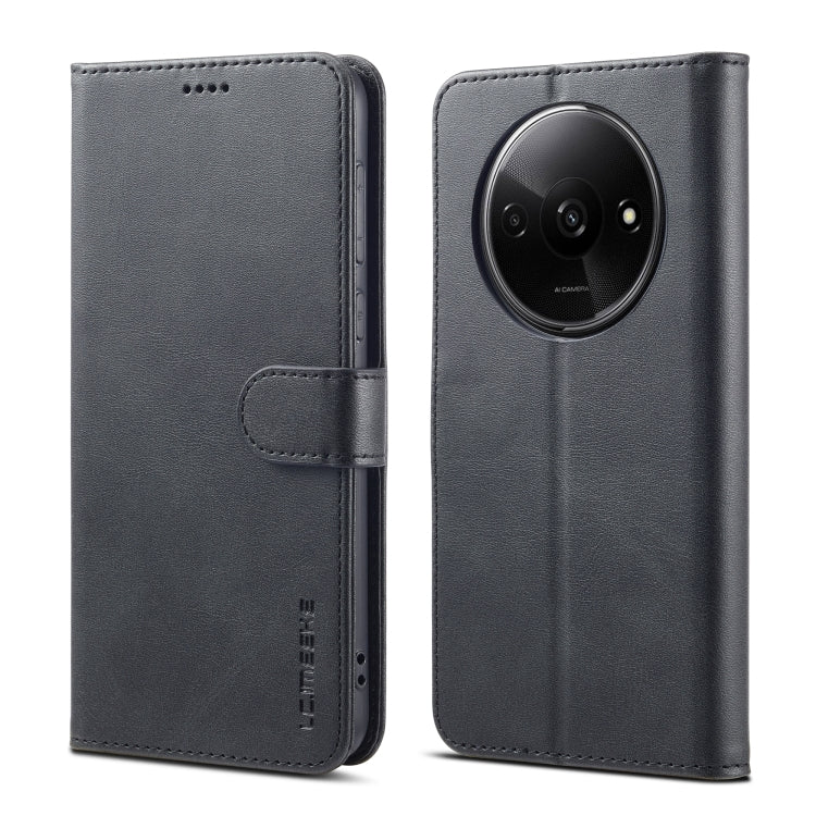 For Xiaomi Redmi A3 LC.IMEEKE Calf Texture Leather Phone Case(Black) - Xiaomi Cases by LC.IMEEKE | Online Shopping UK | buy2fix