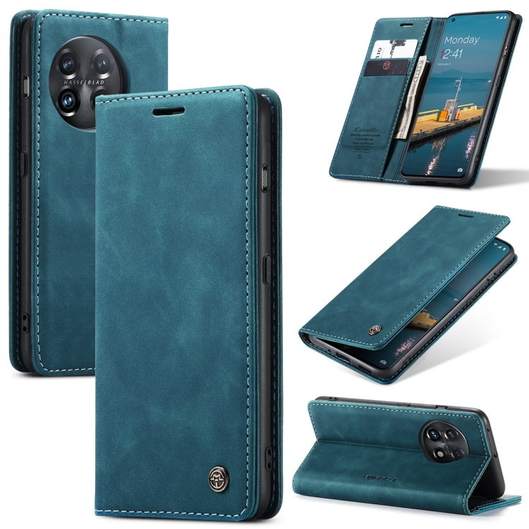 For OnePlus 11 CaseMe 013 Multifunctional Horizontal Flip Leather Phone Case(Blue) - OnePlus Cases by CaseMe | Online Shopping UK | buy2fix