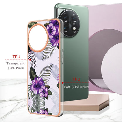 For OnePlus 11 Electroplating IMD TPU Phone Case(Purple Flower) - OnePlus Cases by buy2fix | Online Shopping UK | buy2fix