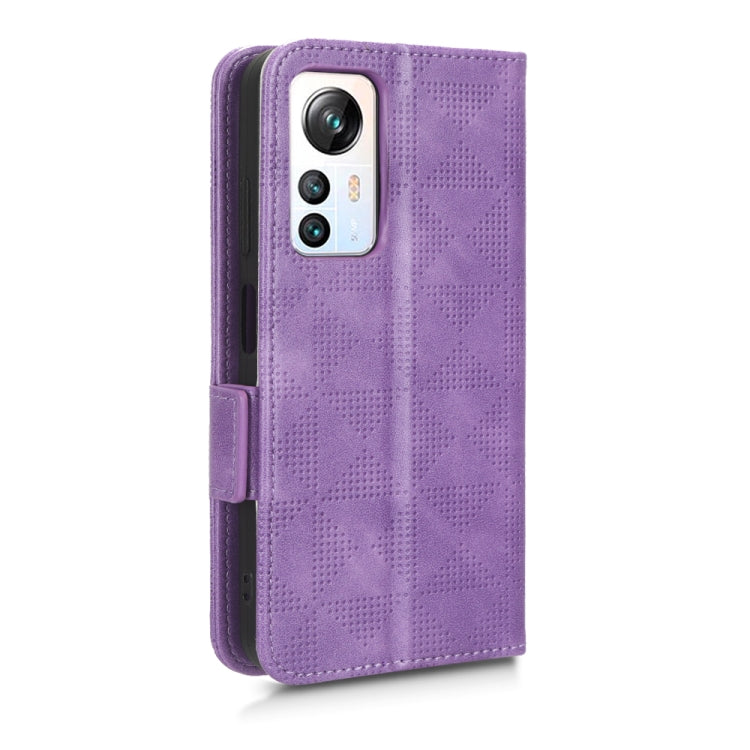 For Blackview A85 Symmetrical Triangle Leather Phone Case(Purple) - More Brand by buy2fix | Online Shopping UK | buy2fix