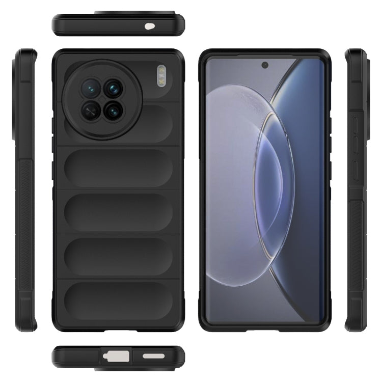 For vivo X90 5G Magic Shield TPU + Flannel Phone Case(Grey) - vivo Cases by buy2fix | Online Shopping UK | buy2fix