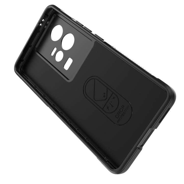 For vivo iQOO 11 5G Magic Shield TPU + Flannel Phone Case(Dark Grey) - vivo Cases by buy2fix | Online Shopping UK | buy2fix