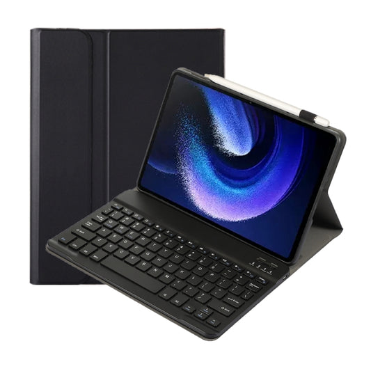 For Xiaomi Pad 6 / Pad 6 Pro A0N7 Lambskin Texture Ultra-thin Bluetooth Keyboard Leather Case(Black) - Others Keyboard by buy2fix | Online Shopping UK | buy2fix