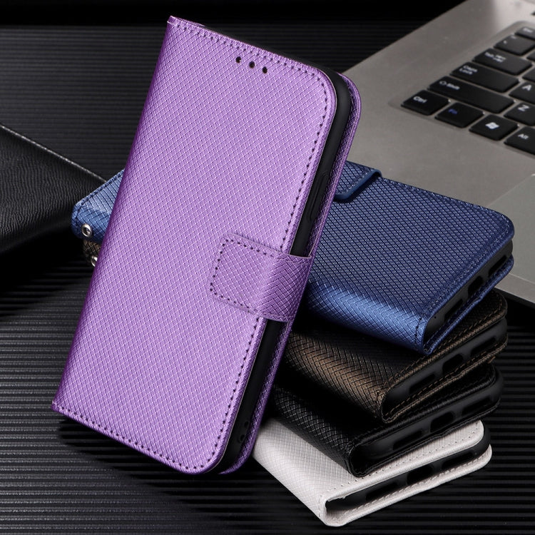 For Doogee X97 / X97 Pro Diamond Texture Leather Phone Case(Purple) - Doogee Cases by buy2fix | Online Shopping UK | buy2fix