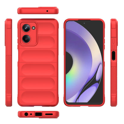 For Realme 10 Pro 5G Magic Shield TPU + Flannel Phone Case(Wine Red) - Realme Cases by buy2fix | Online Shopping UK | buy2fix