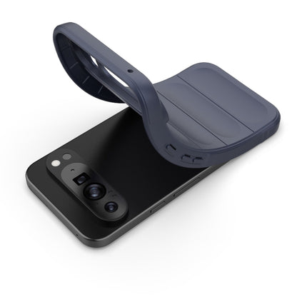 For Google Pixel 9 Pro XL 5G Magic Shield TPU + Flannel Phone Case(Black) - Google Cases by buy2fix | Online Shopping UK | buy2fix