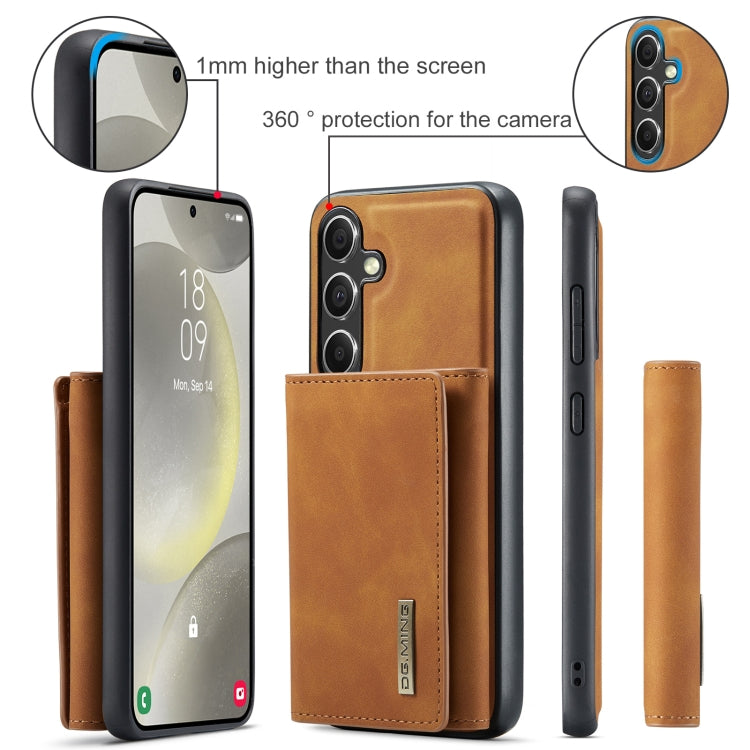 For Samsung Galaxy S24+ 5G DG.MING M1 Series 3-Fold Multi Card Wallet + Magnetic Phone Case(Brown) - Galaxy S24+ 5G Cases by DG.MING | Online Shopping UK | buy2fix