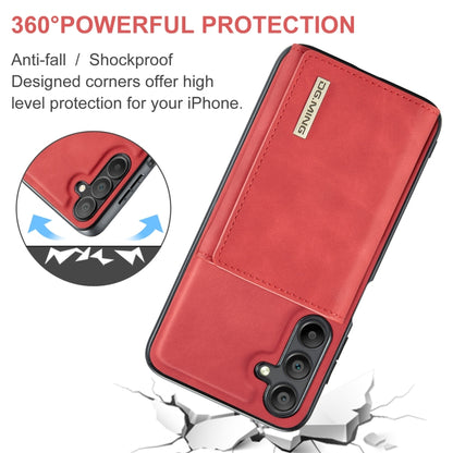 For Samsung Galaxy A15 5G / A15 4G DG.MING M1 Series 3-Fold Multi Card Wallet + Magnetic Phone Case(Red) - Galaxy Phone Cases by DG.MING | Online Shopping UK | buy2fix