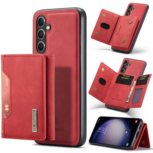 For Samsung Galaxy S23 FE 5G DG.MING M2 Series 3-Fold Multi Card Bag + Magnetic Phone Case(Red) - Galaxy S23 FE 5G Cases by DG.MING | Online Shopping UK | buy2fix