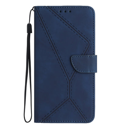 For Motorola Moto G04 / G24 Stitching Embossed Leather Phone Case(Blue) - Motorola Cases by buy2fix | Online Shopping UK | buy2fix