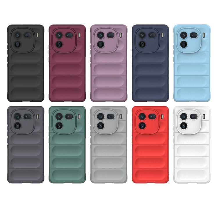 For vivo iQOO 12 5G Magic Shield TPU + Flannel Phone Case(Dark Grey) - iQOO 12 Cases by buy2fix | Online Shopping UK | buy2fix