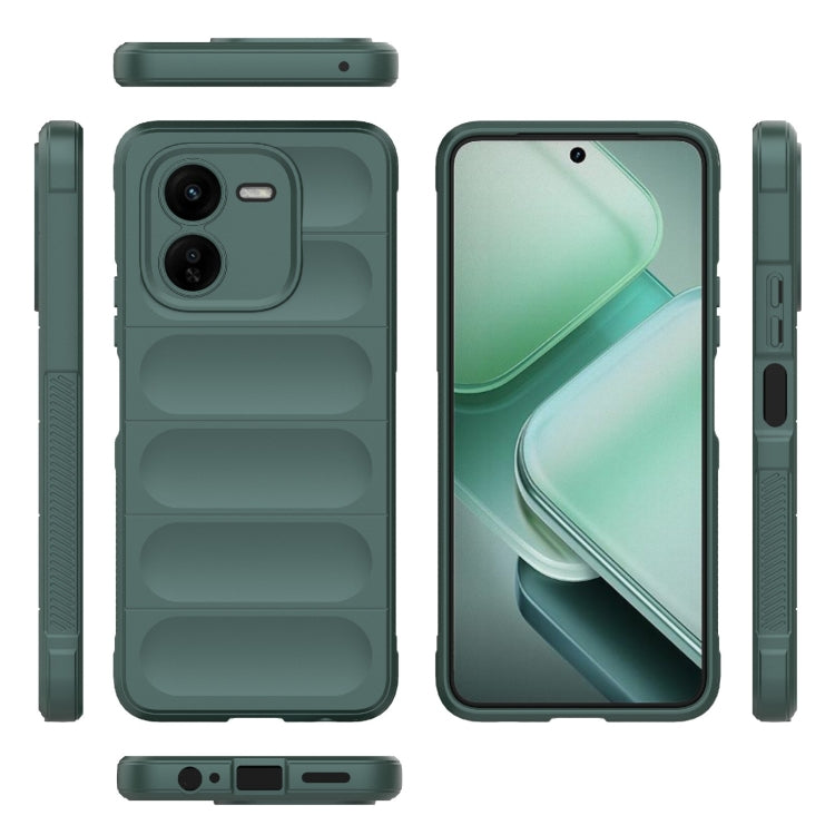 For vivo iQOO Z9X 5G Magic Shield TPU + Flannel Phone Case(Dark Green) - vivo Cases by buy2fix | Online Shopping UK | buy2fix