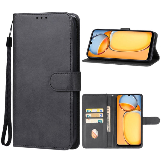 For Xiaomi Redmi 13C/Poco C65 Leather Phone Case(Black) - 13C Cases by buy2fix | Online Shopping UK | buy2fix