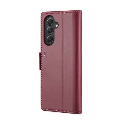 For Samsung Galaxy A54 5G CaseMe 023 Butterfly Buckle Litchi Texture RFID Anti-theft Leather Phone Case(Wine Red) - Galaxy Phone Cases by CaseMe | Online Shopping UK | buy2fix