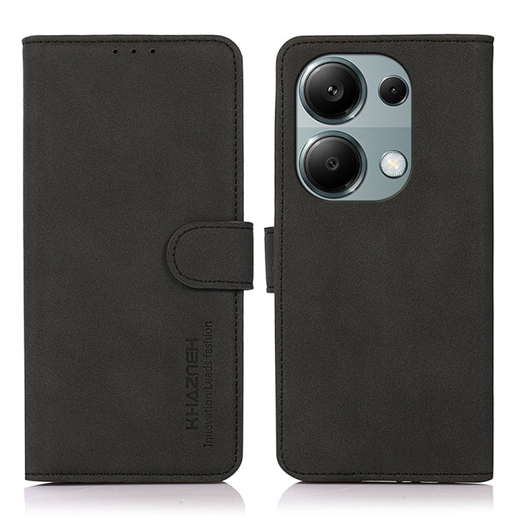 For Xiaomi Redmi Note 13 Pro 4G / POCO M6 Pro KHAZNEH Matte Texture Leather Phone Case(Black) - Note 13 Pro Cases by buy2fix | Online Shopping UK | buy2fix