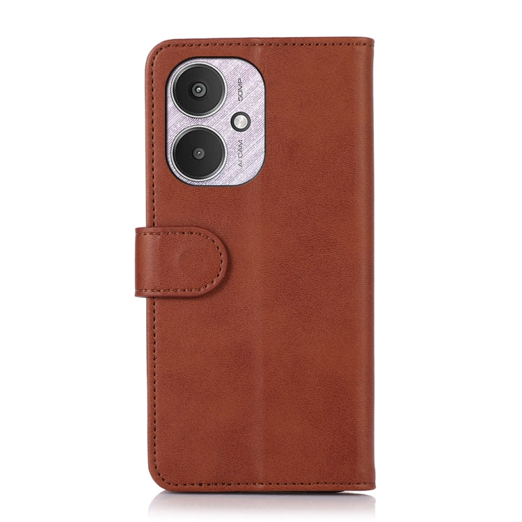 For Xiaomi Redmi 13C Cow Texture Leather Phone Case(Brown) - 13C Cases by buy2fix | Online Shopping UK | buy2fix