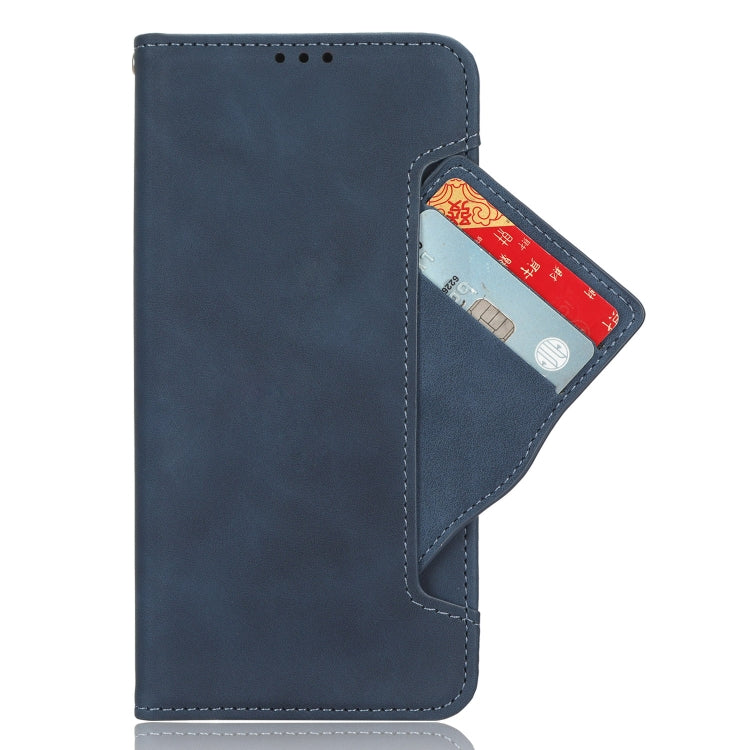 For Motorola Moto G 5G 2023 Skin Feel Calf Texture Card Slots Leather Phone Case(Blue) - Motorola Cases by buy2fix | Online Shopping UK | buy2fix