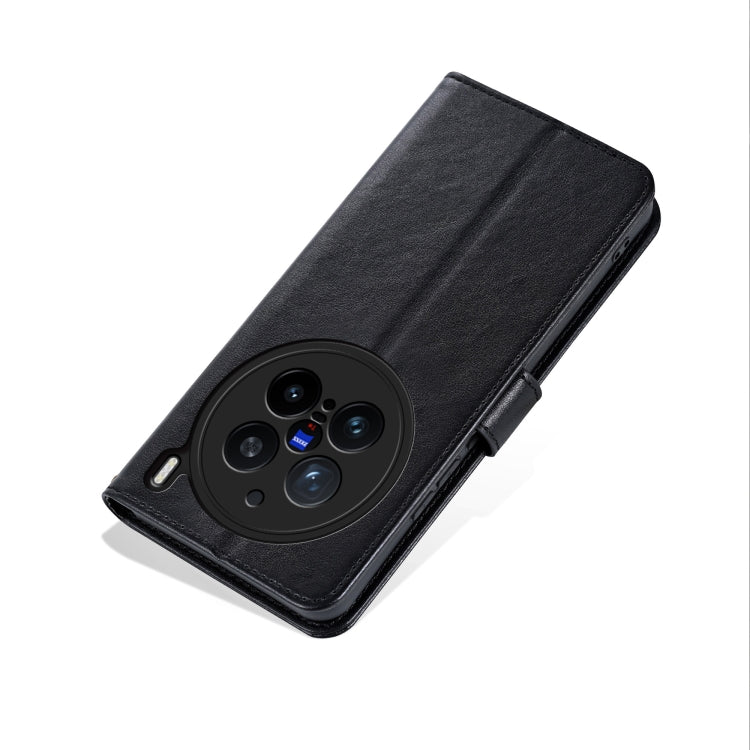 For vivo X200 Pro AZNS Sheepskin Texture Flip Leather Phone Case(Black) - X200 Pro Cases by AZNS | Online Shopping UK | buy2fix