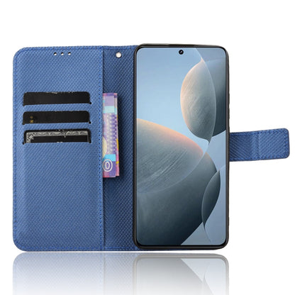 For Xiaomi Redmi K70 / K70 Pro Diamond Texture Leather Phone Case(Blue) - K70 Pro Cases by buy2fix | Online Shopping UK | buy2fix