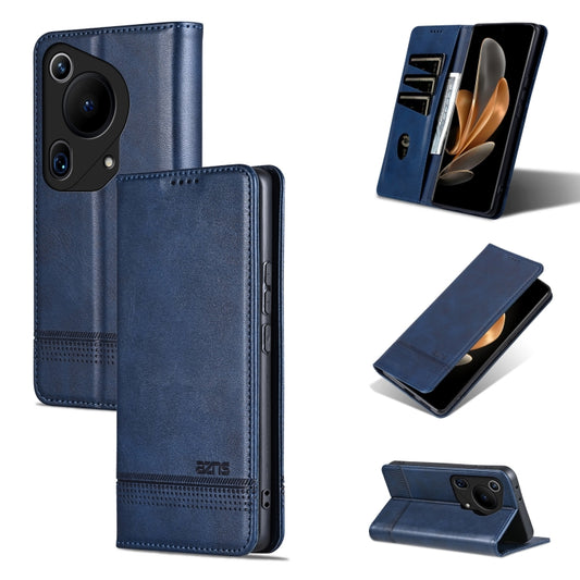 For Huawei Pura 70 Ultra AZNS Magnetic Calf Texture Flip Leather Phone Case(Dark Blue) - Huawei Cases by AZNS | Online Shopping UK | buy2fix