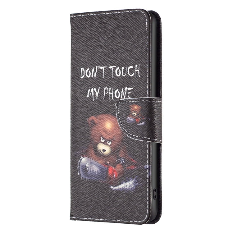 For Xiaomi Redmi K70E Colored Drawing Pattern Leather Phone Case(Bear) - K70E Cases by buy2fix | Online Shopping UK | buy2fix