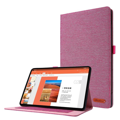 For Huawei MatePad SE 11 2024 Fabric Leather Tablet Case(Rose Red) - Huawei by buy2fix | Online Shopping UK | buy2fix