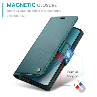 For OPPO A78 4G CaseMe 023 Butterfly Buckle Litchi Texture RFID Anti-theft Leather Phone Case(Pearly Blue) - OPPO Cases by CaseMe | Online Shopping UK | buy2fix