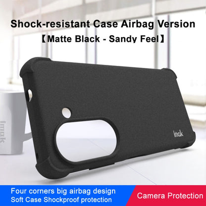 For Asus Zenfone 10 5G imak Shockproof Airbag TPU Phone Case(Matte Black) - ASUS Cases by imak | Online Shopping UK | buy2fix