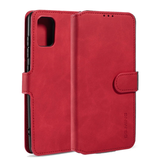 For Samsung Galaxy A41 (EU Version) DG.MING Retro Oil Side Horizontal Flip Case with Holder & Card Slots & Wallet(Red) - Galaxy Phone Cases by DG.MING | Online Shopping UK | buy2fix