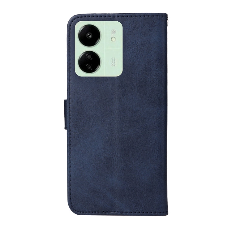 For Xiaomi Redmi 13C 4G Classic Calf Texture Flip Leather Phone Case(Blue) - 13C Cases by buy2fix | Online Shopping UK | buy2fix