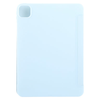 For iPad Air 13 2024 GEBEI 3-folding Holder Shockproof Flip Leather Tablet Case(Sky Blue) - iPad Air 13 2024 Cases by GEBEI | Online Shopping UK | buy2fix